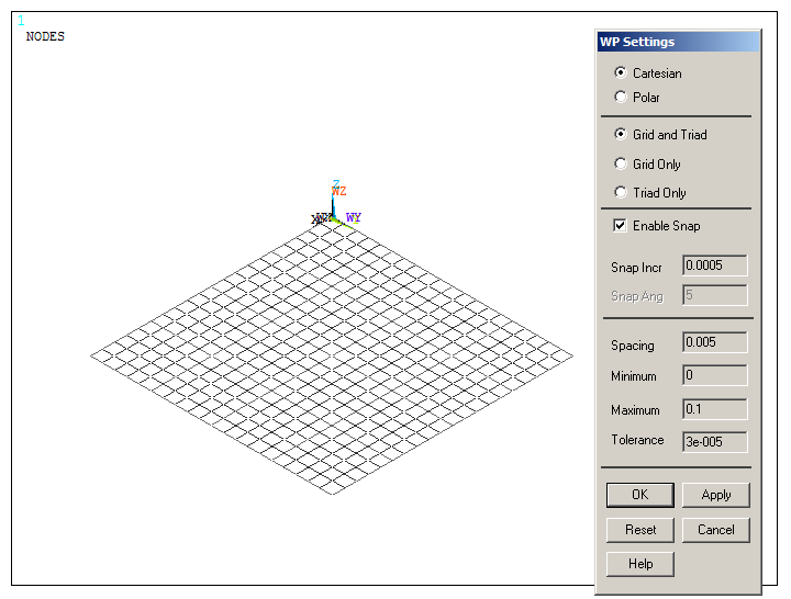 Figure 5. Grid parameters (WP Settings).