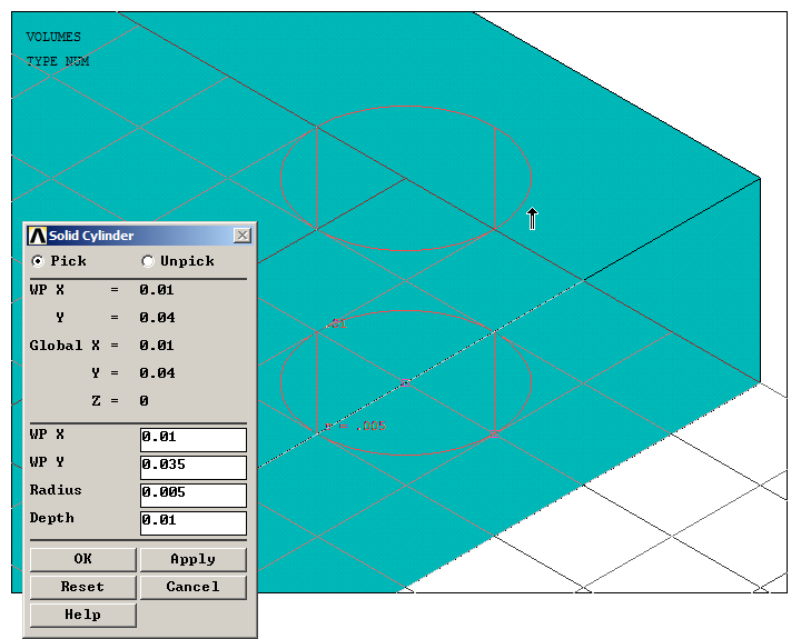 Figure 8. Second solid cylinder.
