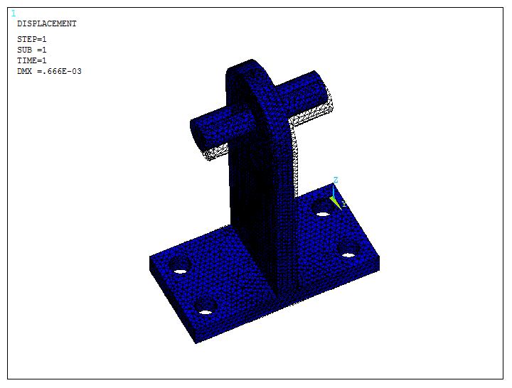 Figure 31. Deformed shape of the model.