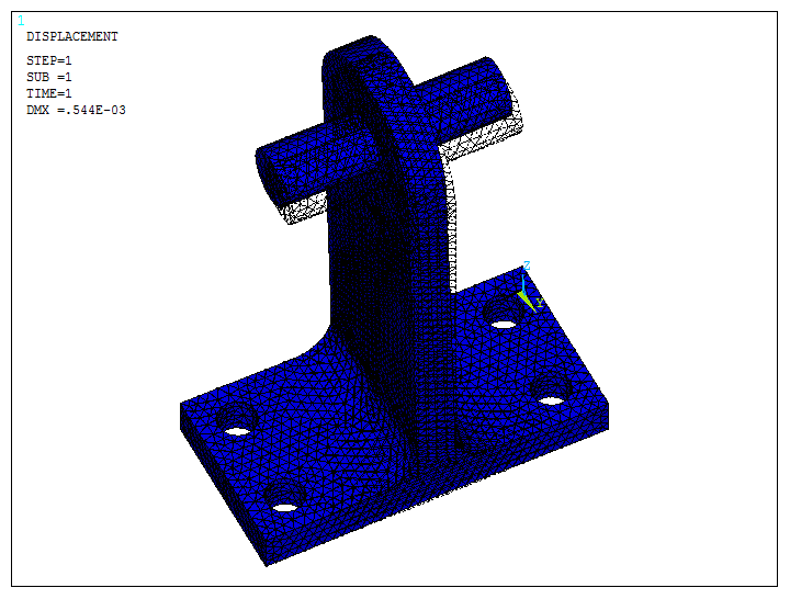 Figure 39. Deformed shape for the new model.