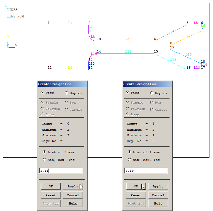 Figure 9. Create two lines to close the polygon.