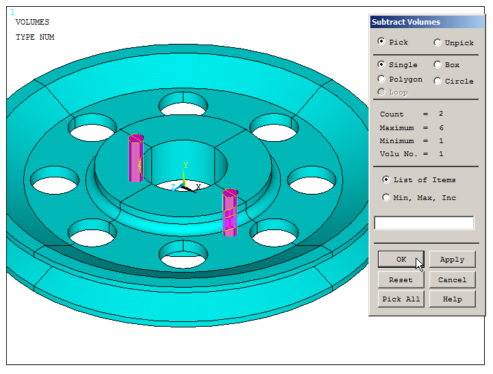 Figure 26. Subtract the two solid cylinders at the central part.
