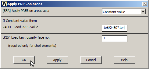 Figure 34. New value of the pressure.