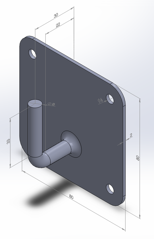 Figure 1. Wall hanger model.
