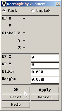 Figure 4. Rectangular area.