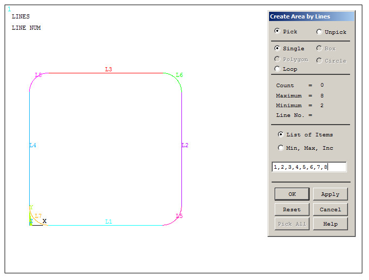 Figure 7. Create Areas By Lines.