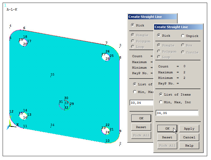 Figure 15. Create two lines.