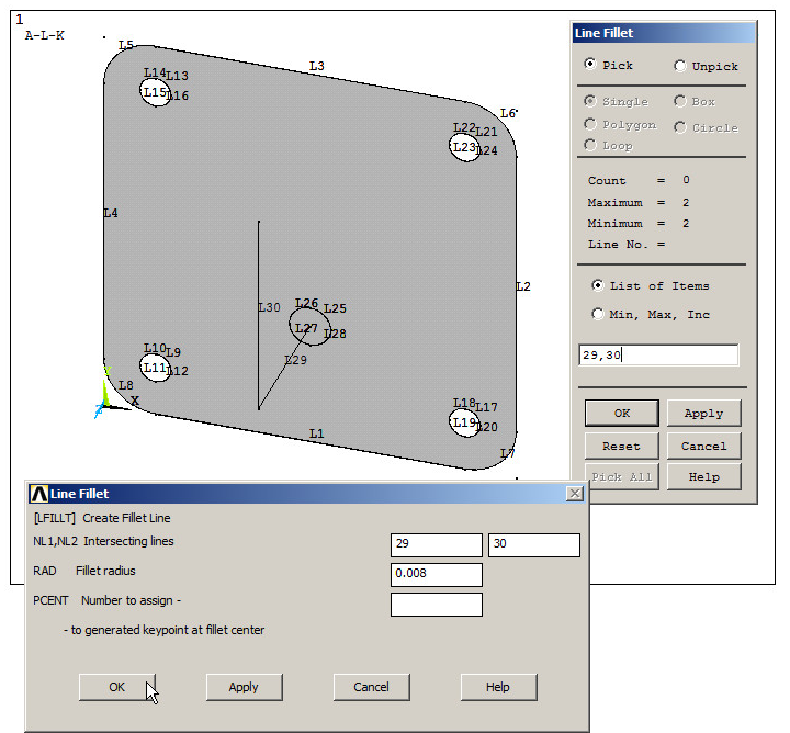 Figure 17. Radius of curvature: 8 mm.