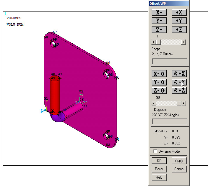 Figure 22. Rotate the working plane.
