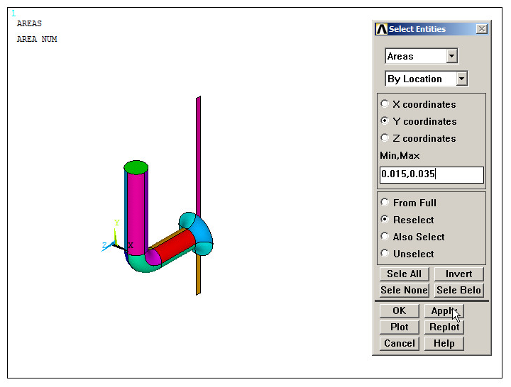 Figure 34. Select areas (Y coordinates).