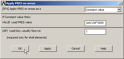 Figure 49. New value for the pressure.