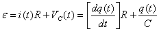 ecuación diferencial carga