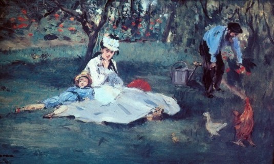 MANET-La familia Manet en el jardin.jpg (63600 bytes)